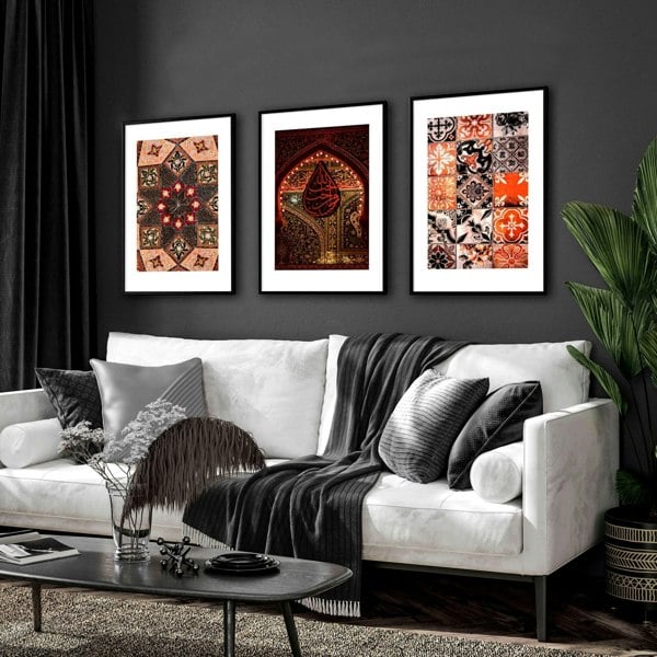 Morocco prints | Set of 3 living room wall art