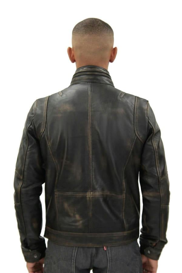 Infinity Leather Men's Leather Retro Biker Jacket-Toronto