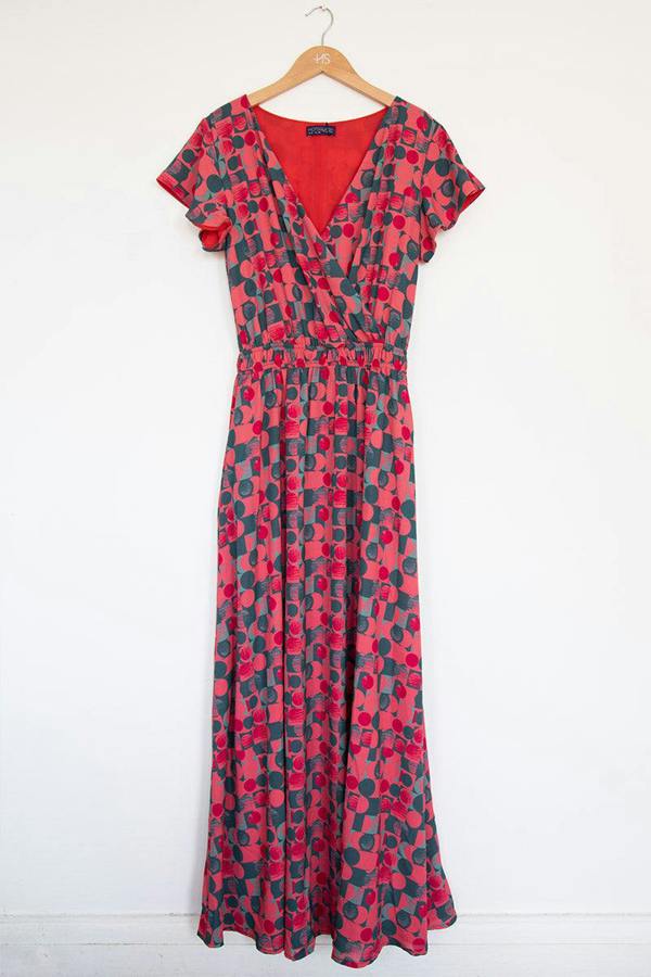 HotSquash Chiffon Wrap Top Maxi Dress