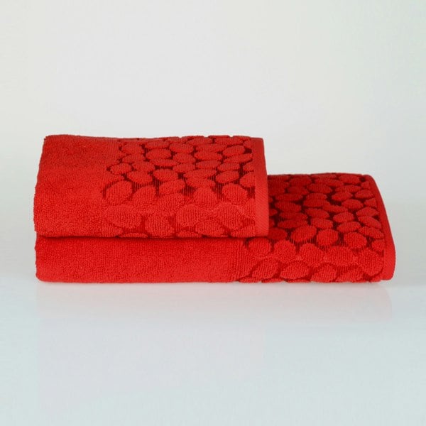 My Basic Stuff Cotton Towel Set | 480 GSM | Hand & Bath Towels | Ultra Soft & Absorbent | Red