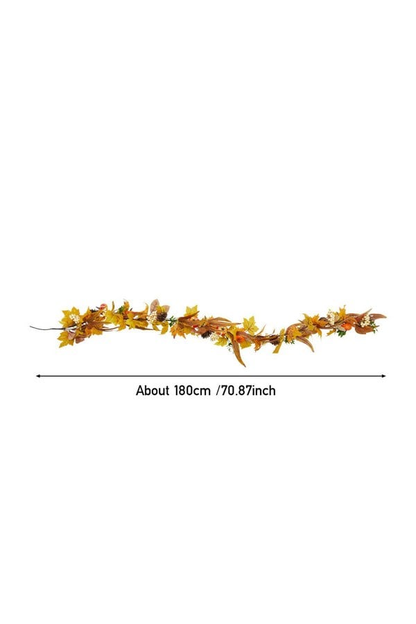 Living and Home Fall Maple Leaves Garland Decoration 180cm Artificial Fall Foliage Garland for Halloween Thanksgiving