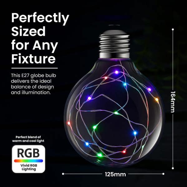 BELL Lighting E27 RGB Fairy LED Globe Bulb Colour Changing Decorative Light