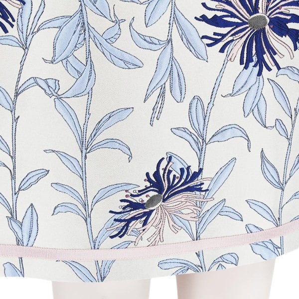 Giambattista Valli exquisite A-line floral jacquard skirt