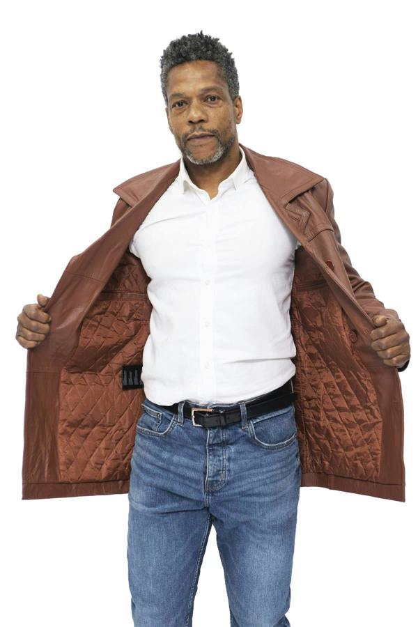 Infinity Leather Mens Cowhide Leather Peacoat-Krakaw