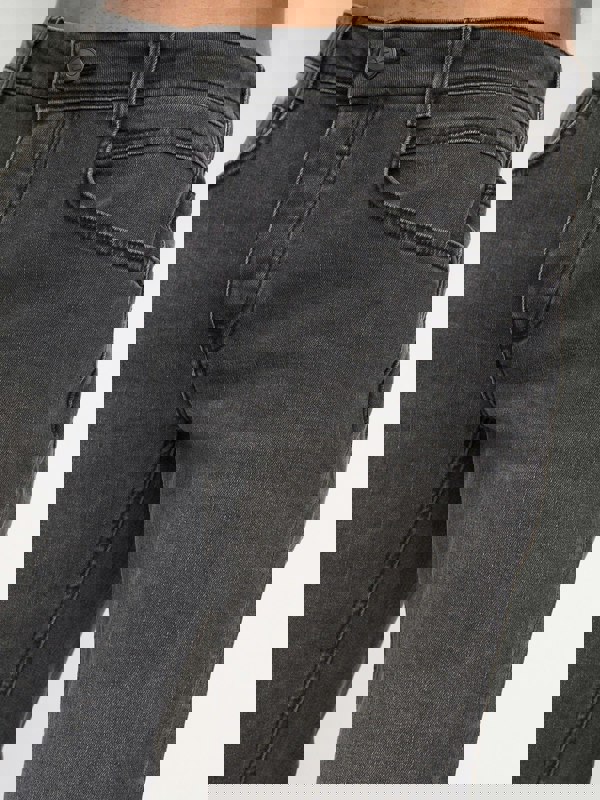 Crosshatch Sheldons Slim Fit Jeans Dark Charcoal
