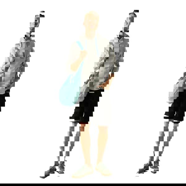 Regatta Mens Cline Back Print Hoodie - Grey Marl/Mediterranea - 