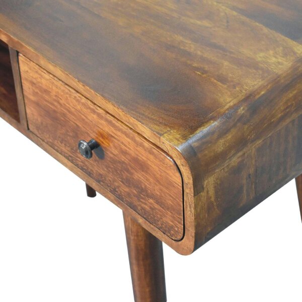 Wyld Haus Ostuni Curved Chestnut Writing Desk