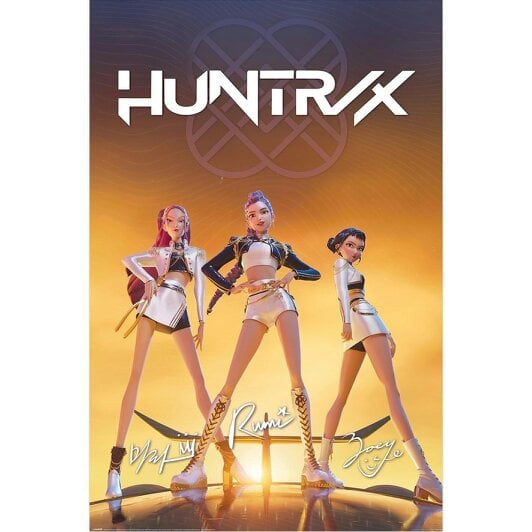 K-Pop Demon Hunters Huntrix Maxi Poster - Golden/White