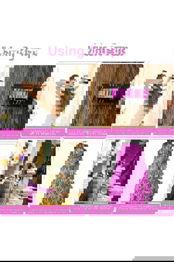 Living and Home 6 Colors Temporary Bright DIY Hair Color Chalk Comb Set for Girls