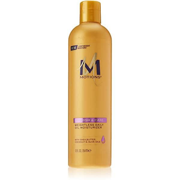 Motions Weightless Daily Oil Moisturizer is a hair lotion which uses natural ingredients to help nourish and restore dry, damaged hair.