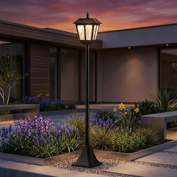 Garden Greatness Metro Solar Garden Lamp Post Light
