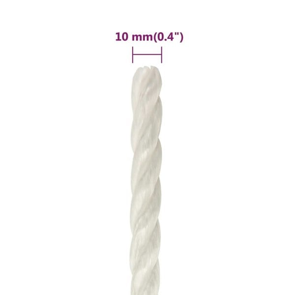 Berkfield Work Rope White 10 mm 25 m Polypropylene