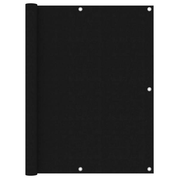 Berkfield Balcony Screen Black 120x400 cm Oxford Fabric