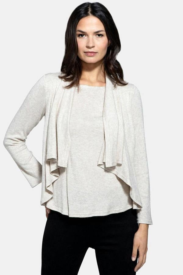 HotSquash Knitted Top with Cardigan Draping