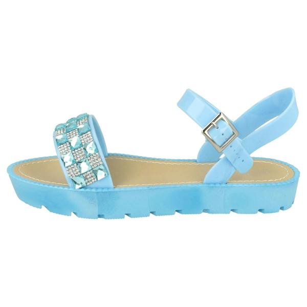 Savannah Ladies Savannah Diamante and Jewel Trim Flat Mules