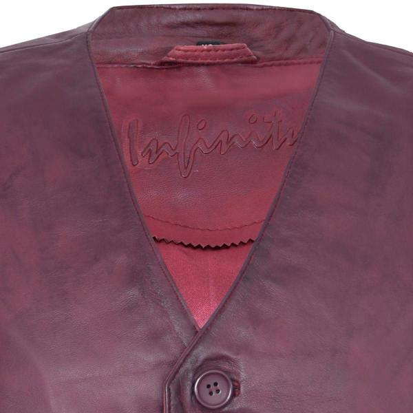 Infinity Leather Mens Leather Waistcoat Formal Traditional Gilet Vest