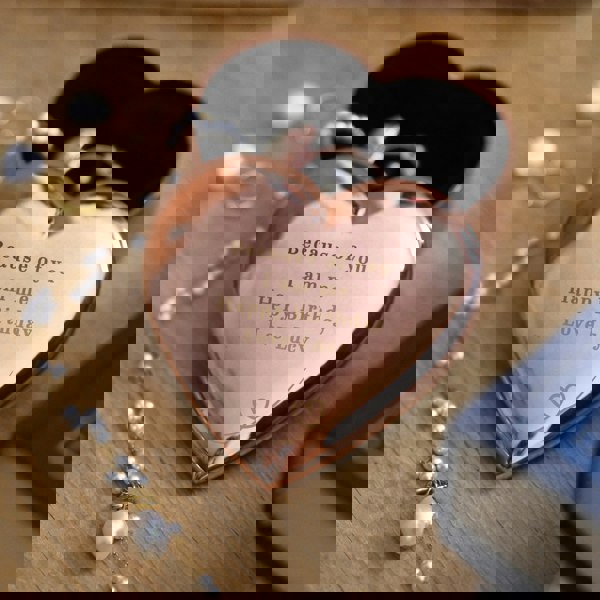 Personalised Memento Company Personalised Rose Gold Heart Trinket Box