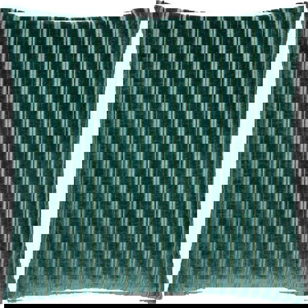 Paoletti Savoy Velvet Stripe Cushion Cover - Teal