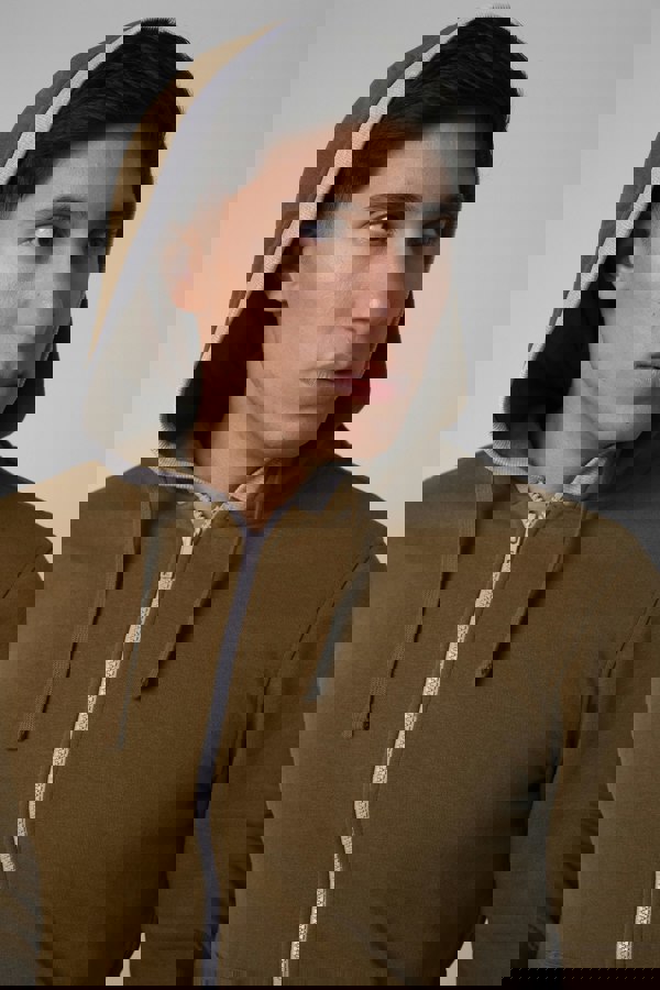 ENORSIA Men's Contrast Piping Detail Zip Front Hoodie