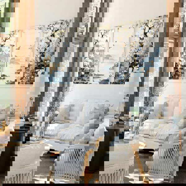 Paintings For Living Room | Set of 3 Chinoiserie Wall art Prints