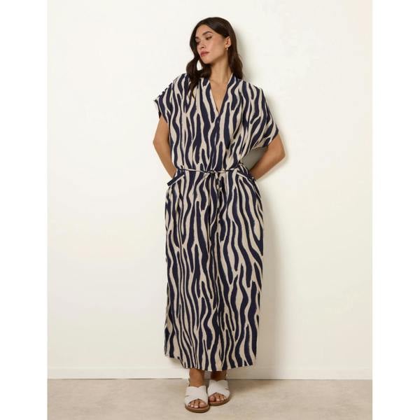 Blue Vanilla Zebra Print Dress