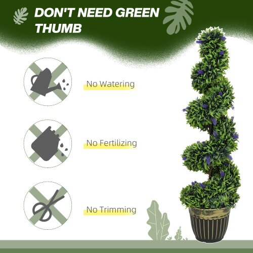 Wyld Haus Ribara Set Of 2 Artificial Lavender Style Trees 115cm