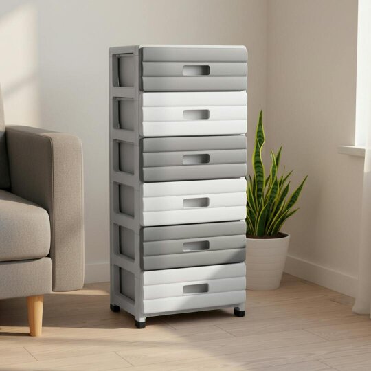 Havendro 5/6 Drawer Plastic Storage Organizer, for Clothes Books Bedroom, Easy Assemble