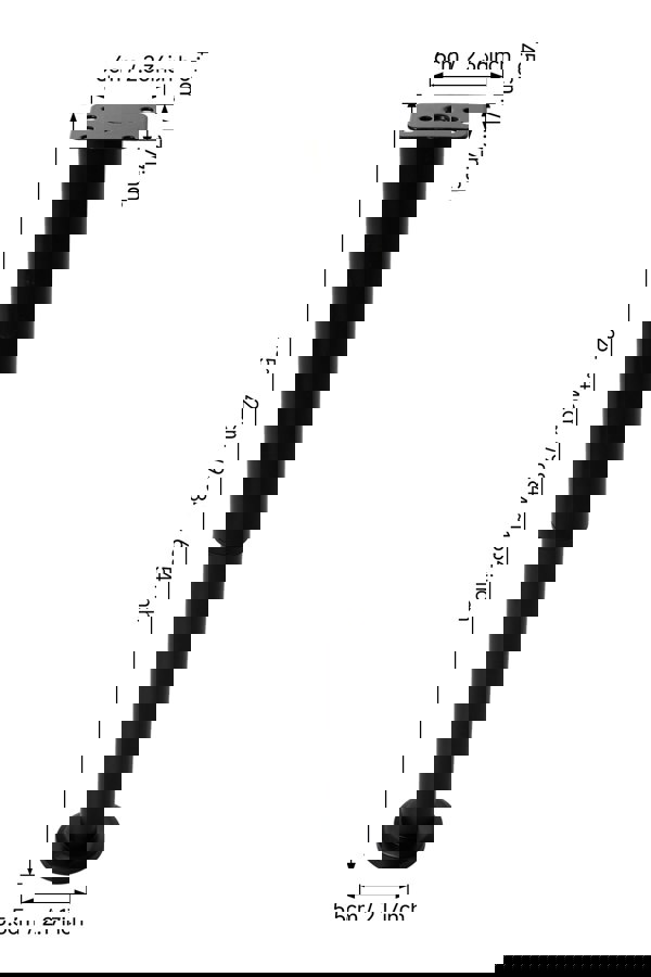 Living and Home 4 Pcs Adjustable Carbon Steel Heavy Duty Furniture Support Legs with Rubber Pads for Coffee Table Chair (25-45.5cm)