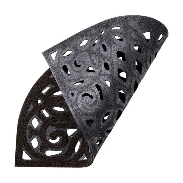 Nicoman Victorian Style Eco Halfmoon Outdoor Doormat - Chocolate