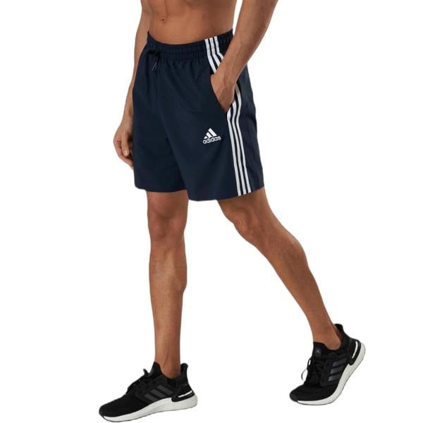 Adidas Mens Essentials Chelsea Aeroready 3 Stripes Shorts - Inkwell - 