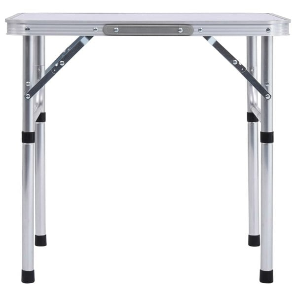 Berkfield Folding Camping Table White Aluminium 60x45 cm