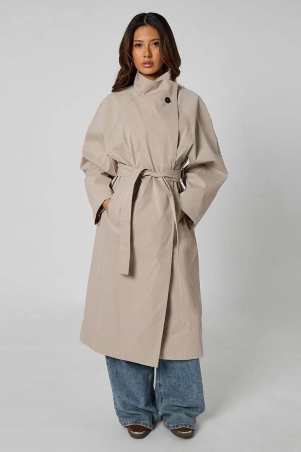 Urban Bliss High Neck Button Trench