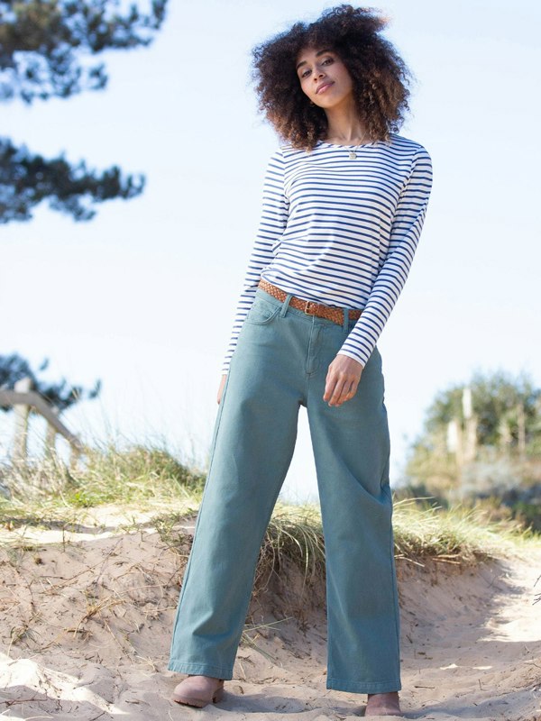 Kite Organic Tarrant Jersey Top Navy Stripe