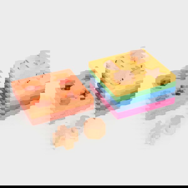 tickit Rainbow Wooden Shape Stacker