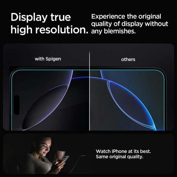 Spigen Glastr EZ Fit HD Screen Protector for iPhone 16 Pro 6.3" 2 Pack - AGL07928