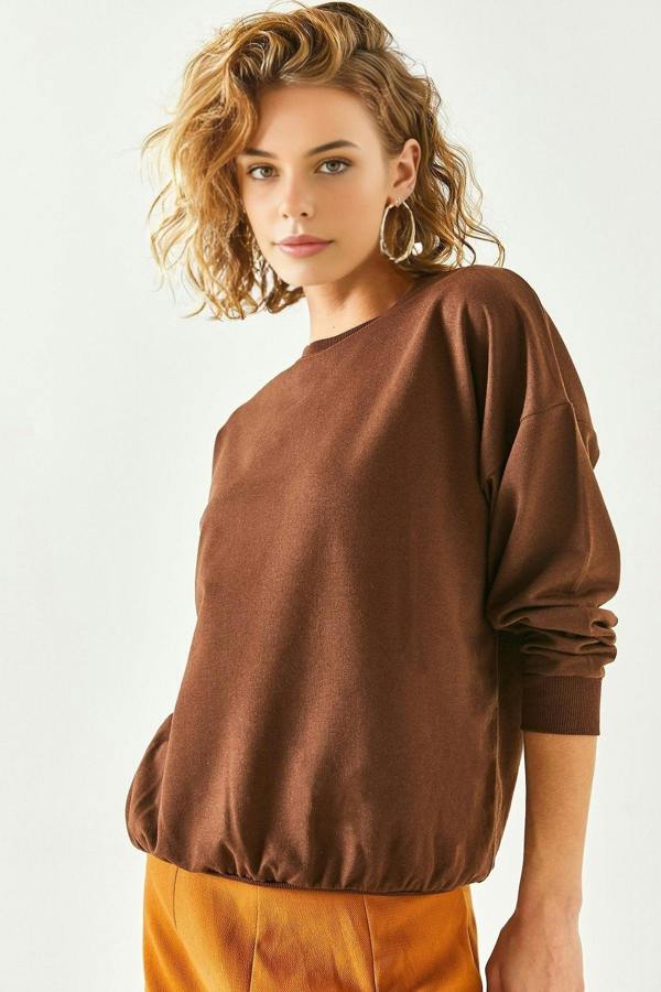 Hoxton Gal Basic Soft-Textured Oversized Sweatshirt