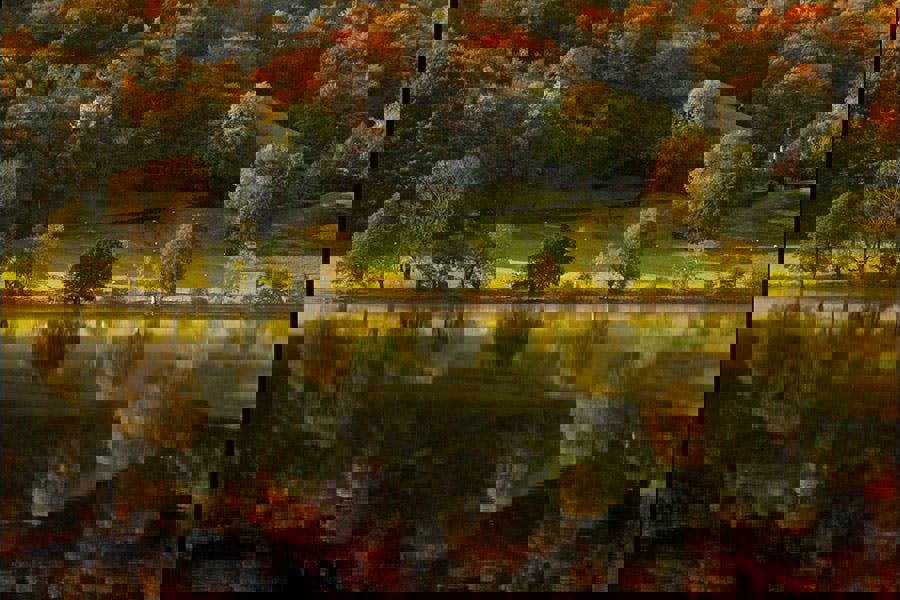 Art print of Grasmere in the Lake District Cumbria