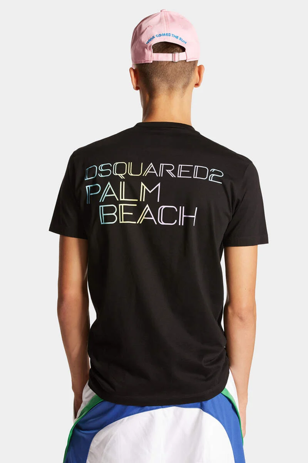 Dsquared2 Cool Fit Palm Beach Logo T-Shirt - Black