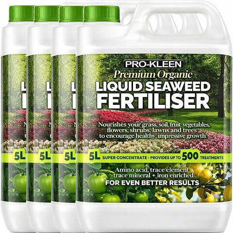 ProKleen Pro-Kleen 20L Liquid Seaweed Fertiliser Ascophyllum Seaweed Extract for Grass Vegetables Fruit Flowers Shrubs Lawns Trees