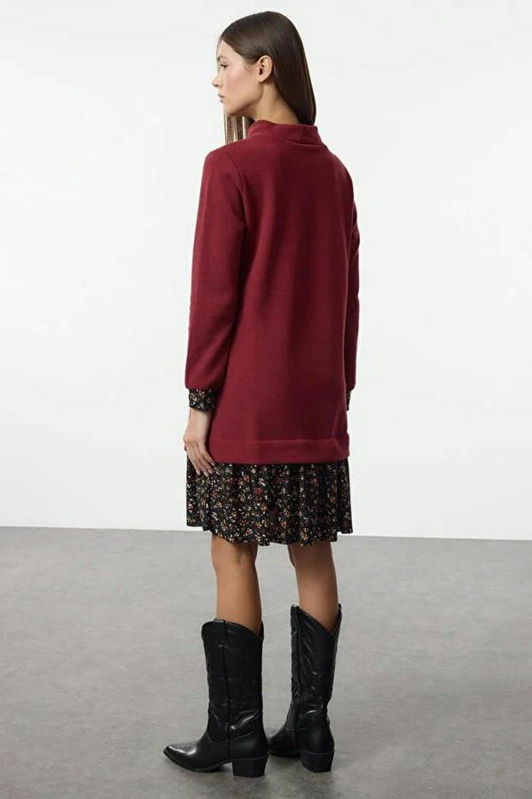 WOVCOR Mini Selanik Stand Collar Knit Dress