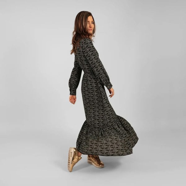 Ilu Long Sleeve Maxi Shirt Dress Celestial Sunrise