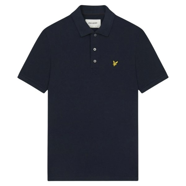 Lyle & Scott Branded Chest Logo Dark Navy Blue Polo Shirt M