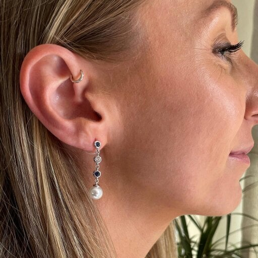 Cachet London Inge Silver Tanzanite Earrings