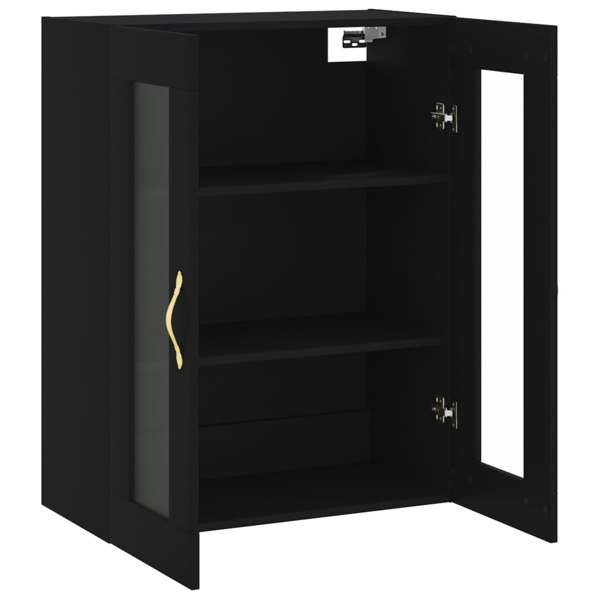 Berkfield Wall Mounted Cabinet Black 69.5x34x90 cm