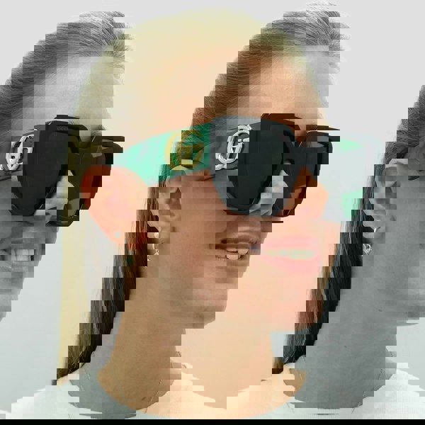 Gucci Sunglasses GG0956S 001 Black and Green Swirl Green