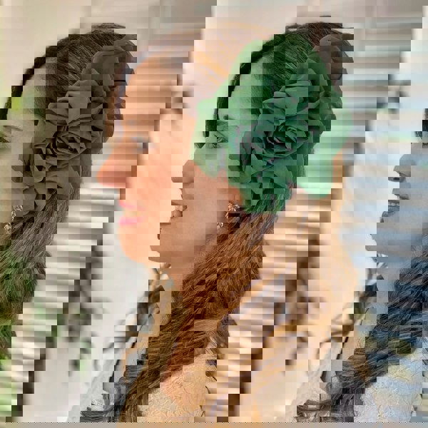 Green Corsage Rose Hair Clip Flower Hair Clip Flower Pin Hair Down