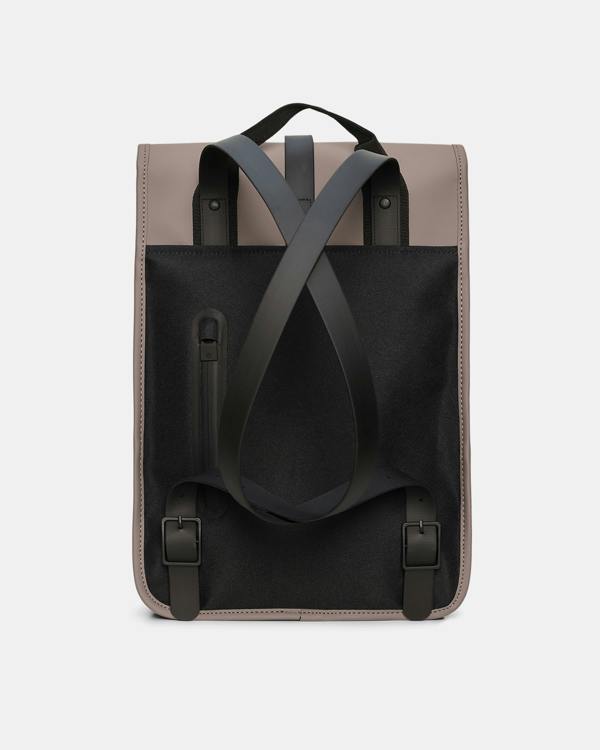 back of a Rains Unisex Backpack Mini in 173 Cinder