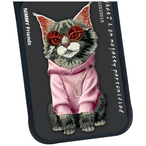 Nimmy Friends Nimmy Glasses Cool Cat Case with MagSafe for iPhone 17 Pro 6.3" Black Pink - N-YJ-IP17-018