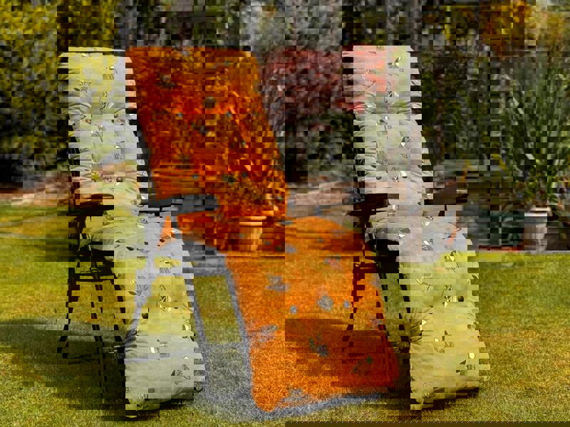 Glendale Garden Relaxer (Pattern Options Available) 99 x 58 x 73 Autumn Orange The Garden Furniture Shop