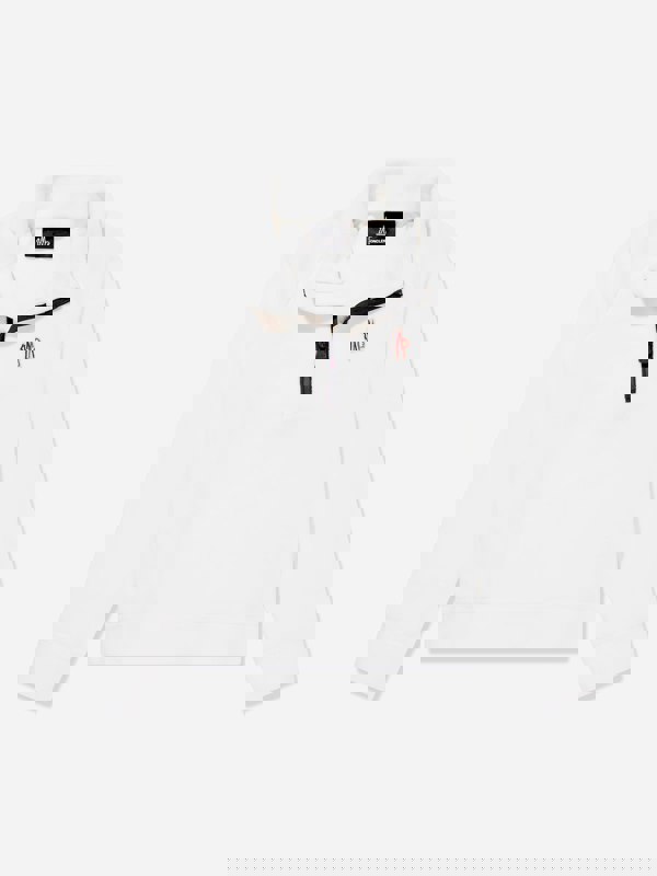 Moncler Enfant Kids Grenoble Half Zip Sweatshirt in White